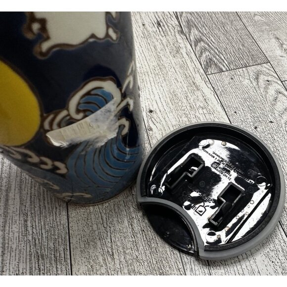 6" Tall Ceramic Travel Mug "Bunny Wave" 16 Oz. Bunnies Jumping over the Moon NEW - Picture 9 of 10